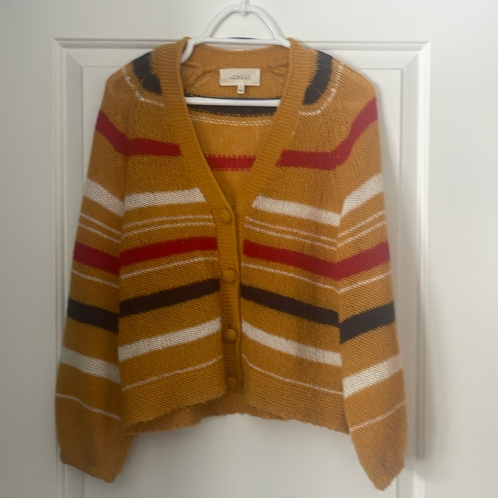 The Great striped cardigan